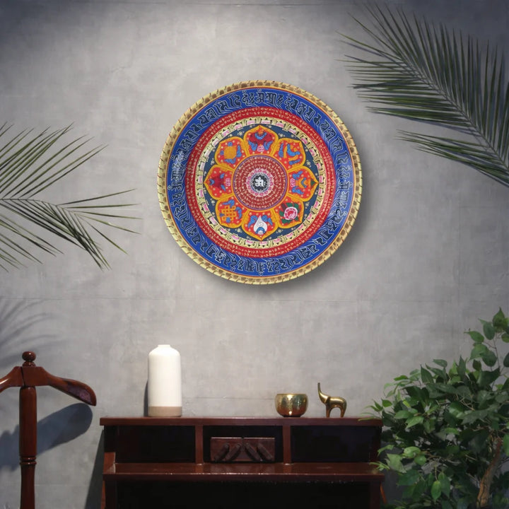 Tibetan Sacred Mantra Art Plate