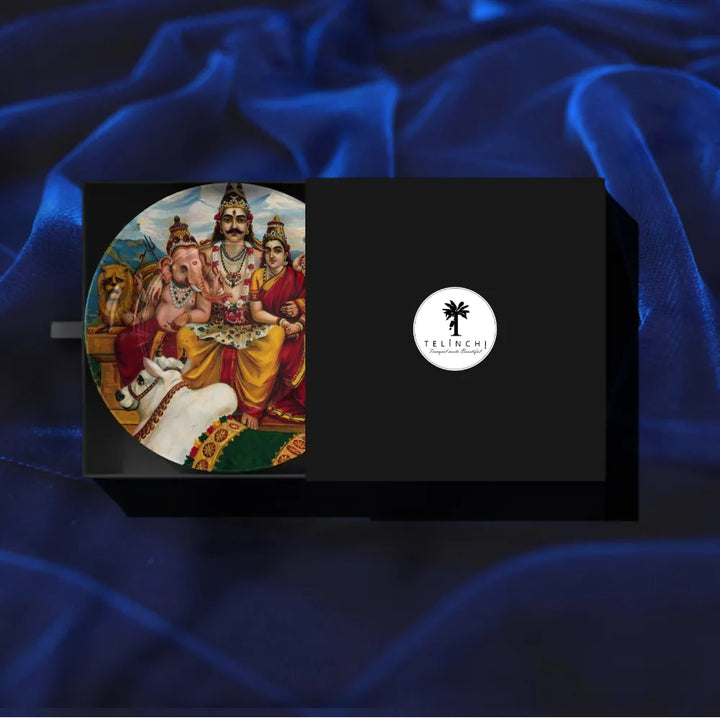 Raja Ravi Varma Shiva Parivar – Divine Family Blessings - Telinchi