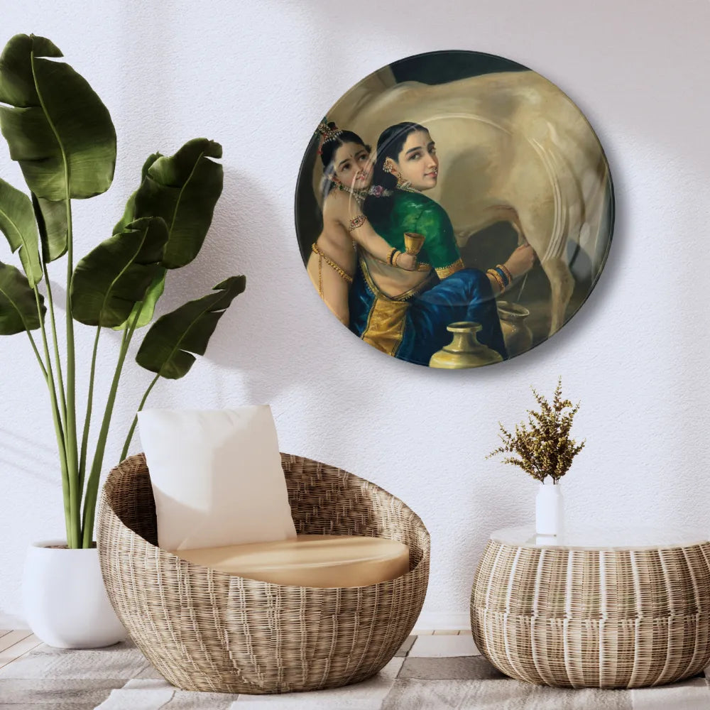 Raja Ravi Varma Yashoda Krishna – Divine Motherhood