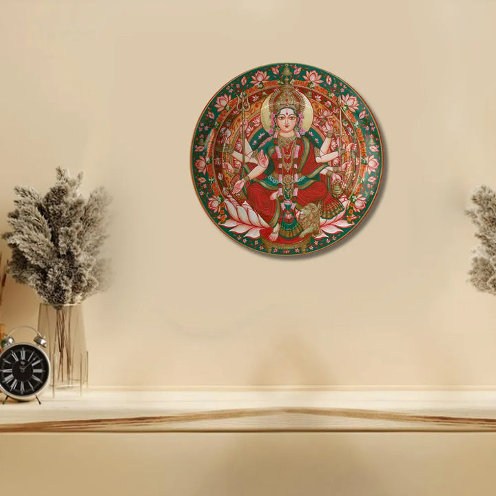 Divine Maa Durga with Lion & Lotus