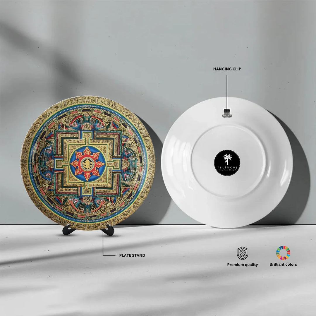 Tibetan Sacred Star Mandala Plate