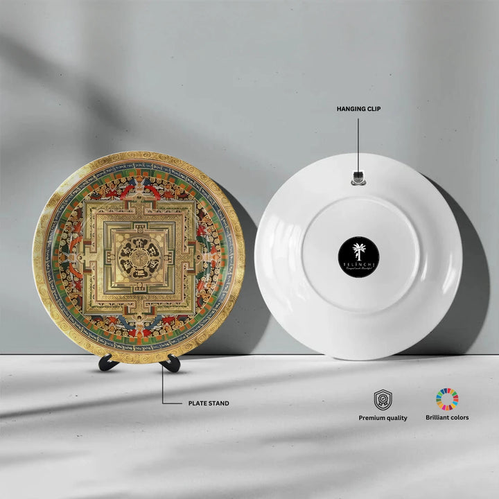 Tibetan Mandala Art Plate
