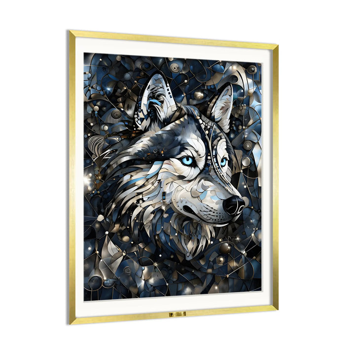 Stained Glass Wolf