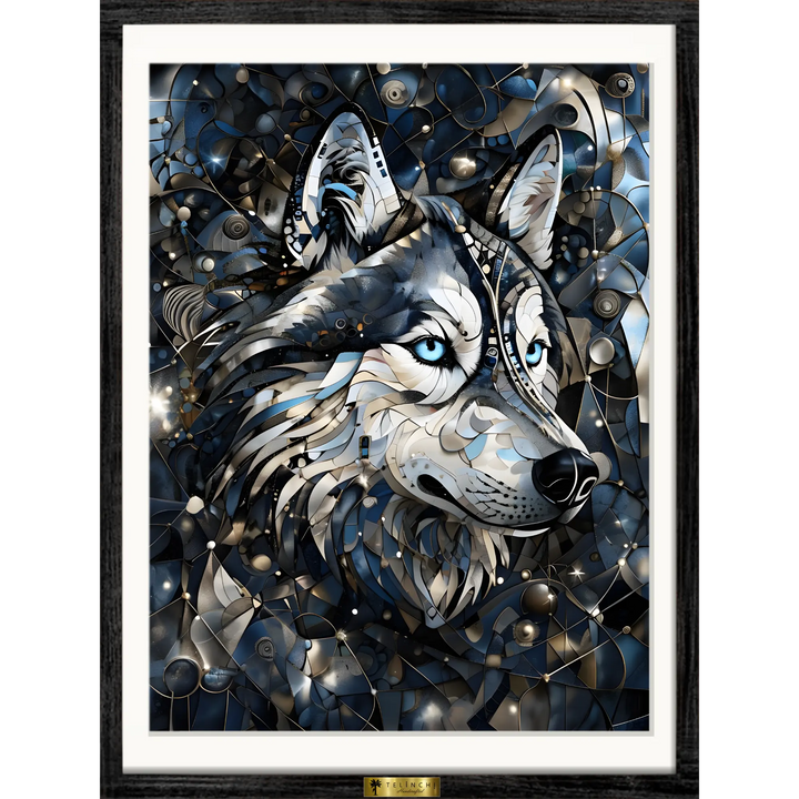 Stained Glass Wolf