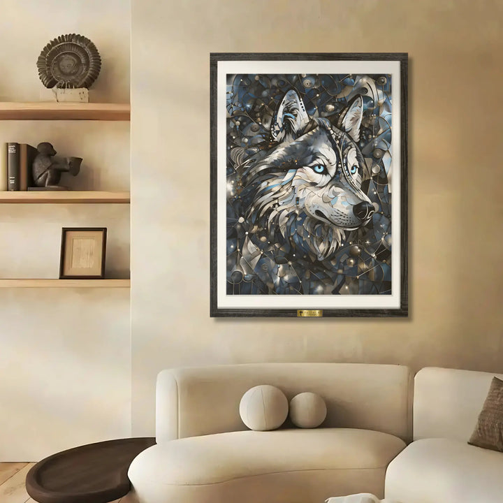 Stained Glass Wolf