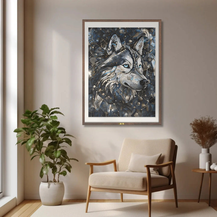 Stained Glass Wolf