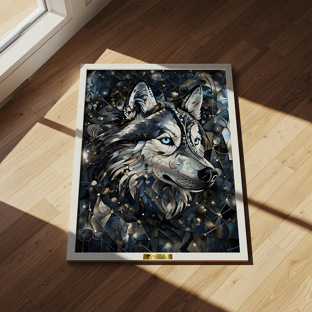 Stained Glass Wolf