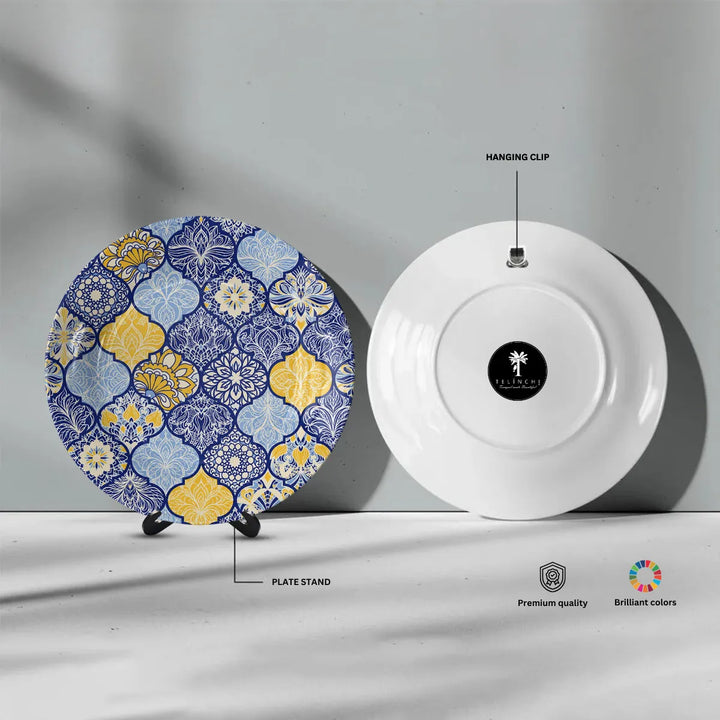 Royal Blue & Yellow Moroccan Floral Mosaic
