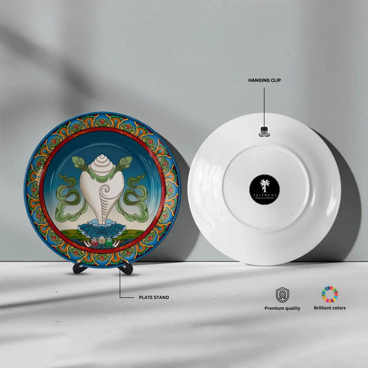 Tibetan Sacred Conch Art Plate