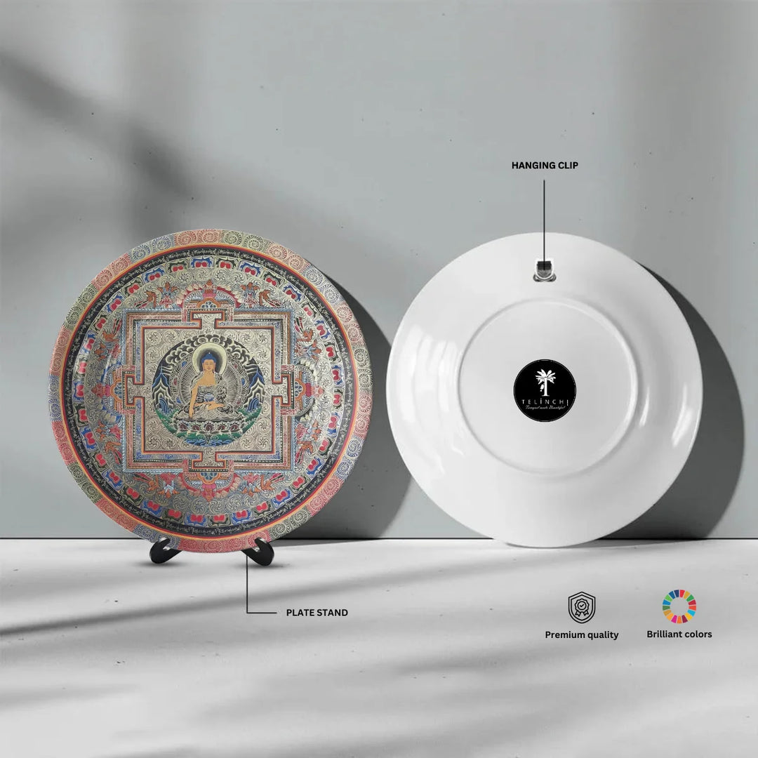 Tibetan Buddha Sacred Mandala Plate