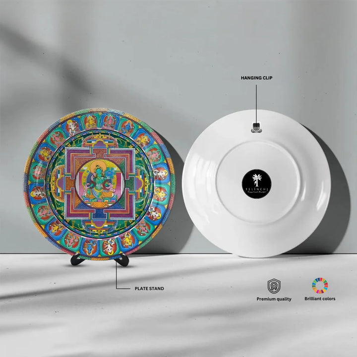 Tibetan Green Tara Mandala Plate