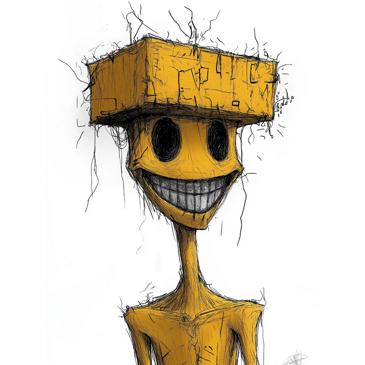 Grinning Blockhead