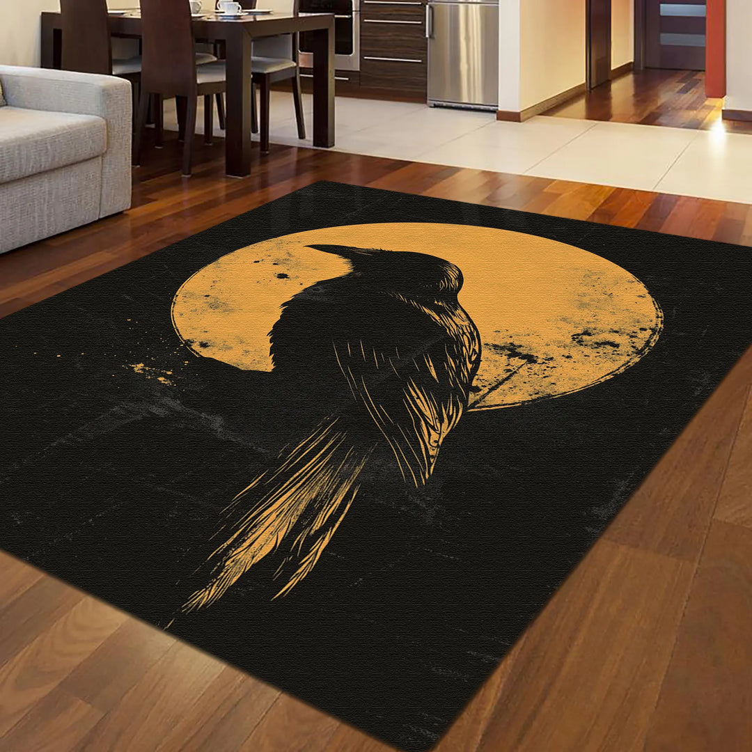 Shadowed Crow in Moonlight