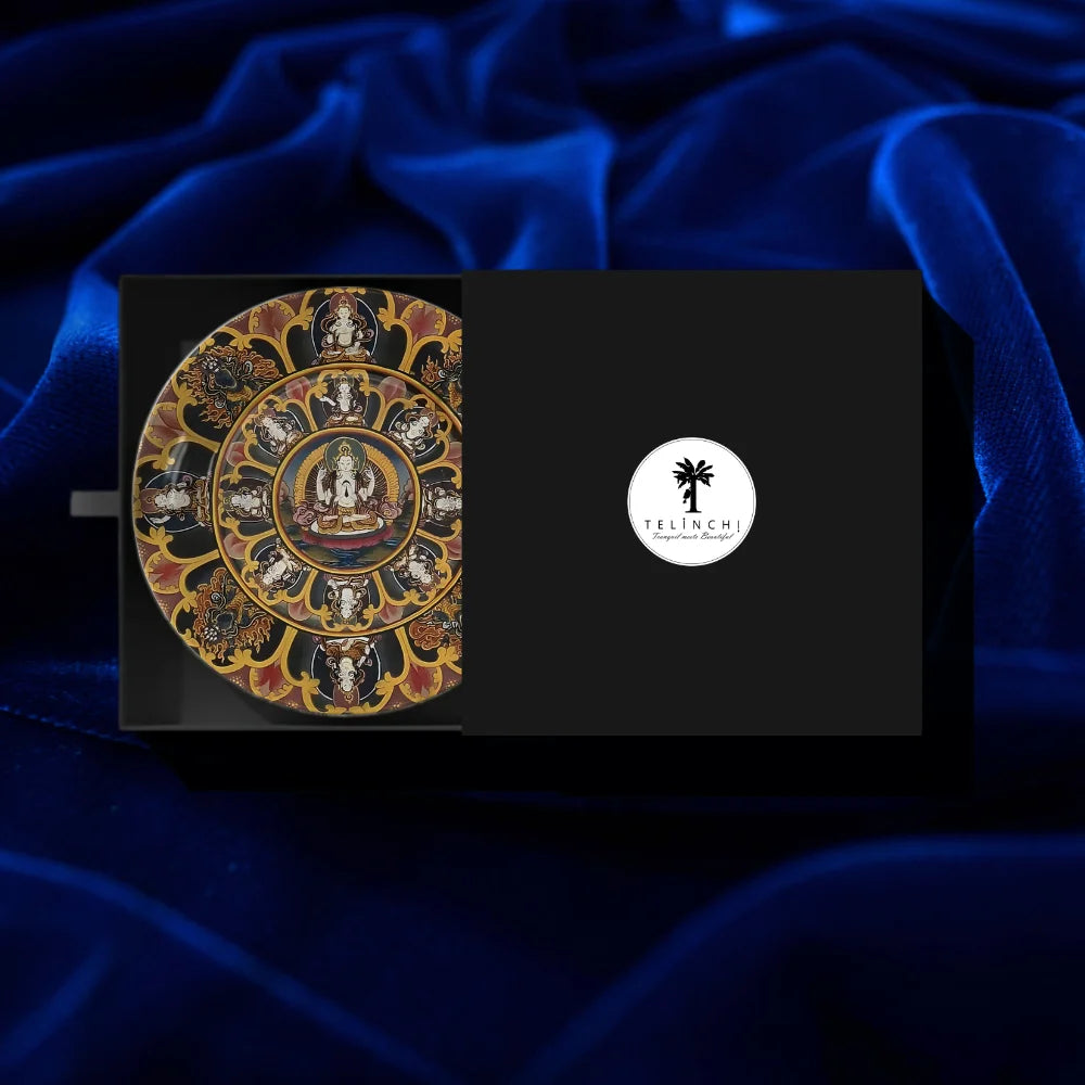 Tibetan Deity Circle Art Plate