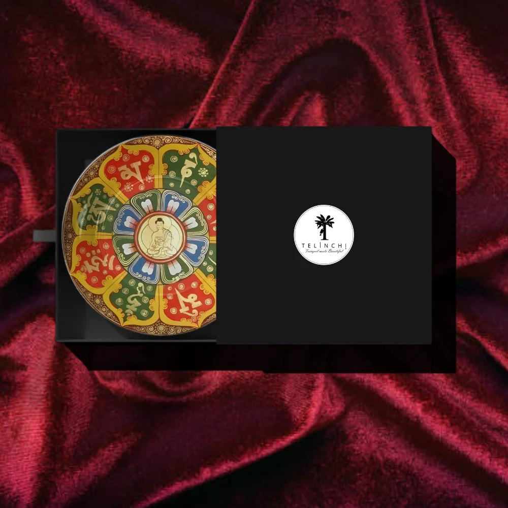 Tibetan Buddha Mantra Art Plate
