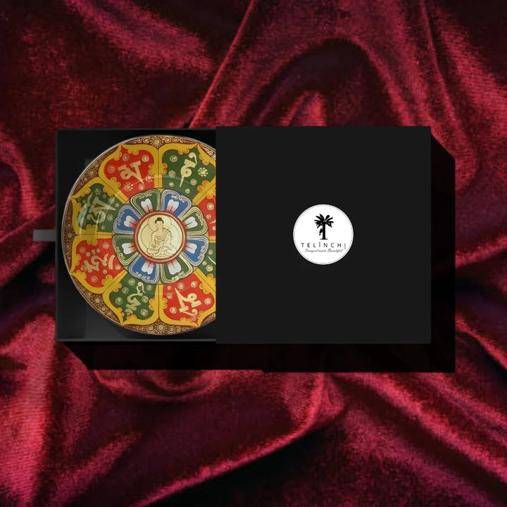Tibetan Buddha Mantra Art Plate
