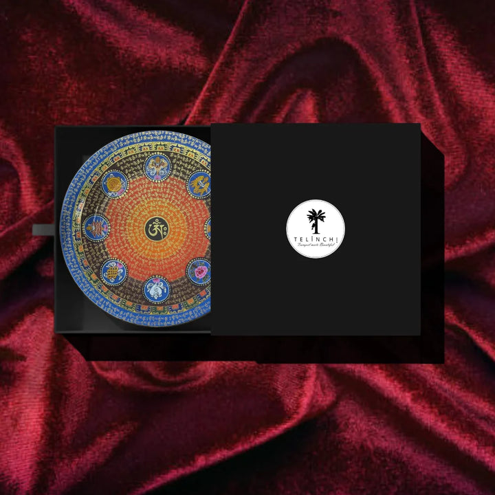Tibetan Om Mantra Art Plate