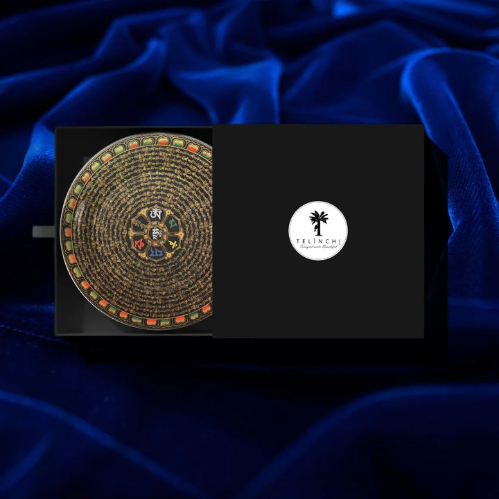 Tibetan Mantra Circle Art Plate