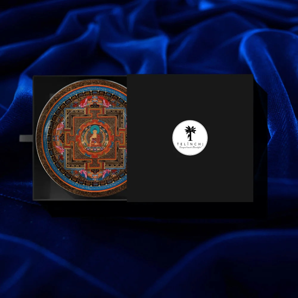 Tibetan Buddha Mandala Art Plate
