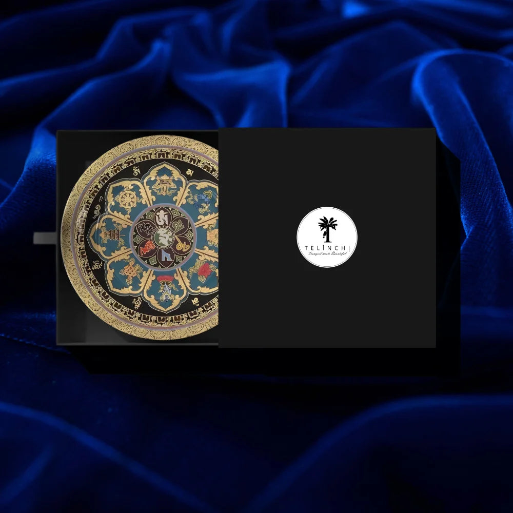 Tibetan Auspicious Mandala Art Plate