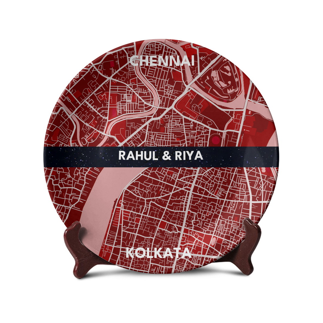 Couple City Personalized Street Map - Telinchi
