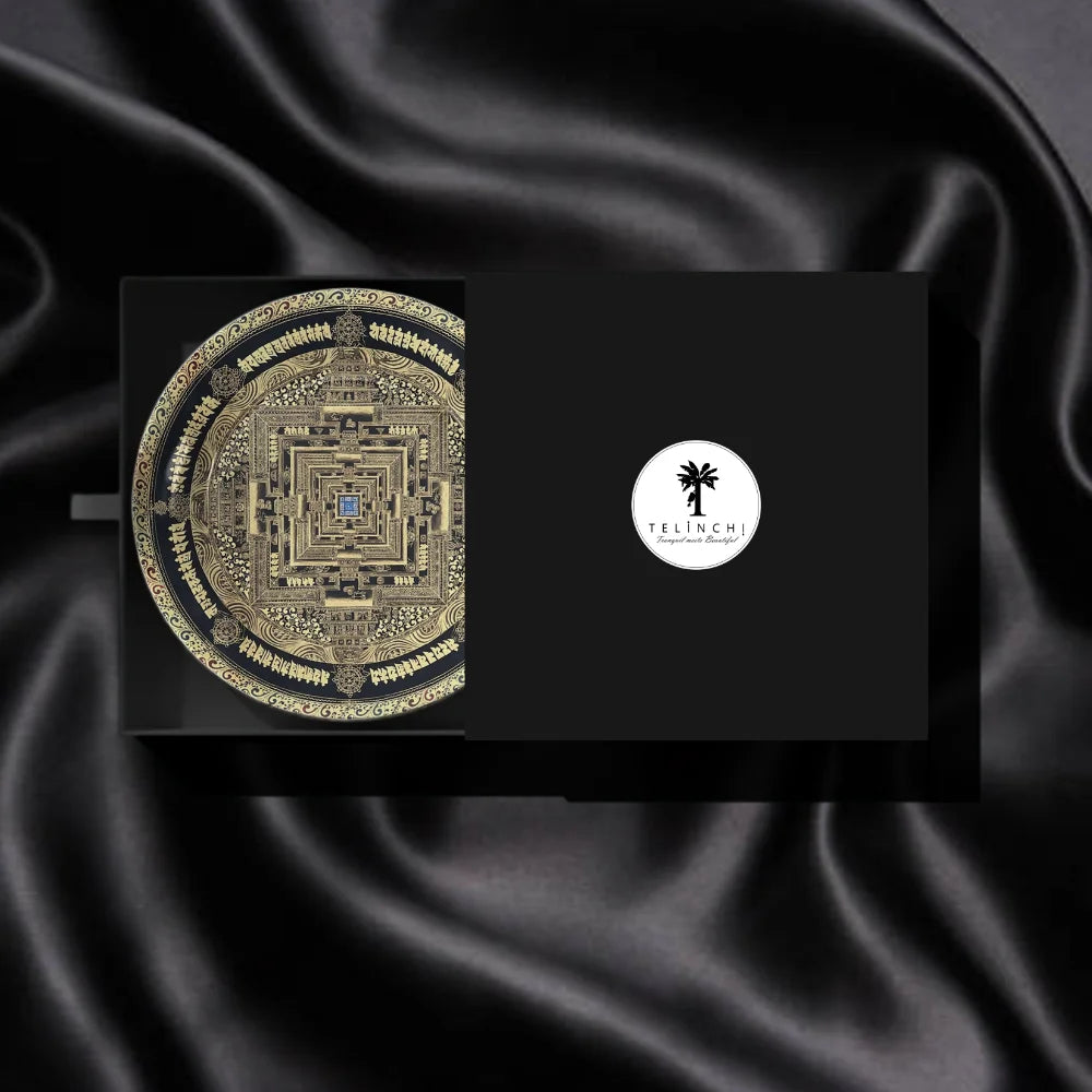 Tibetan Golden Sacred Mandala Plate
