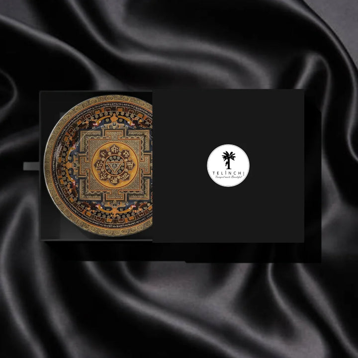 Tibetan Golden Yantra Art Plate