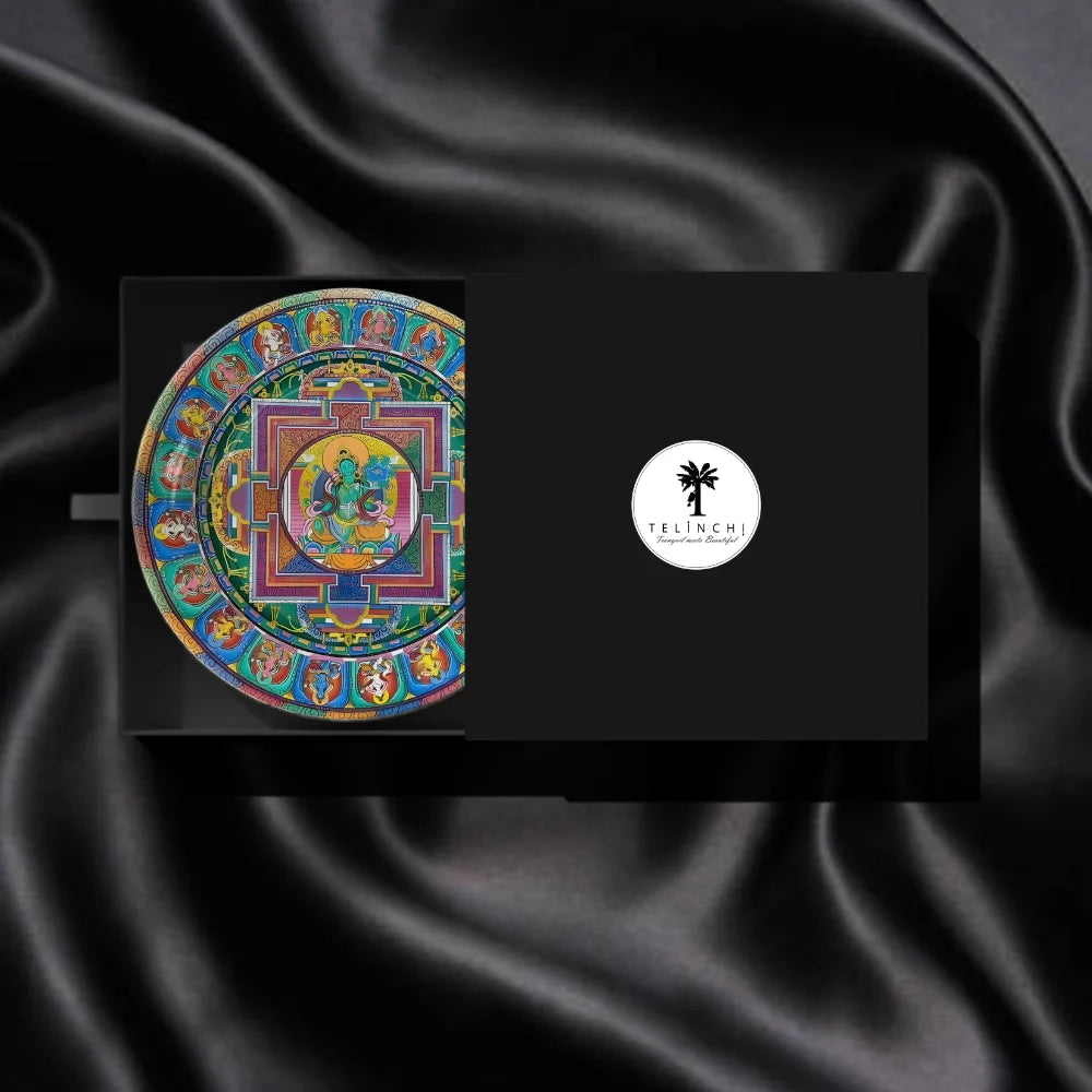 Tibetan Green Tara Mandala Plate