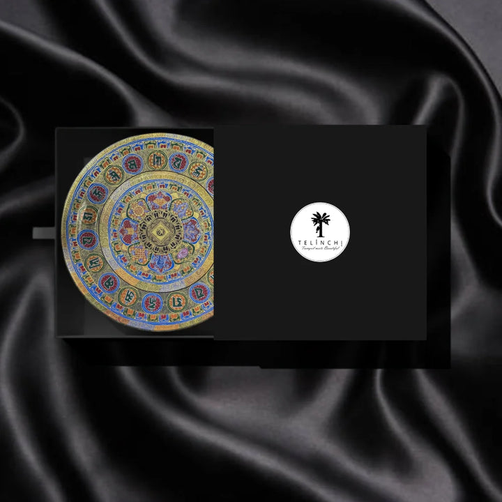 Tibetan Symbol Mandala Art Plate