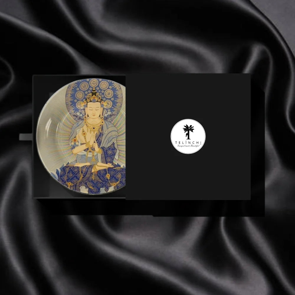 Tibetan Serene Deity Art Plate