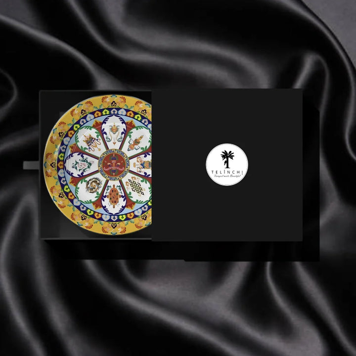 Tibetan Auspicious Symbol Art Plate