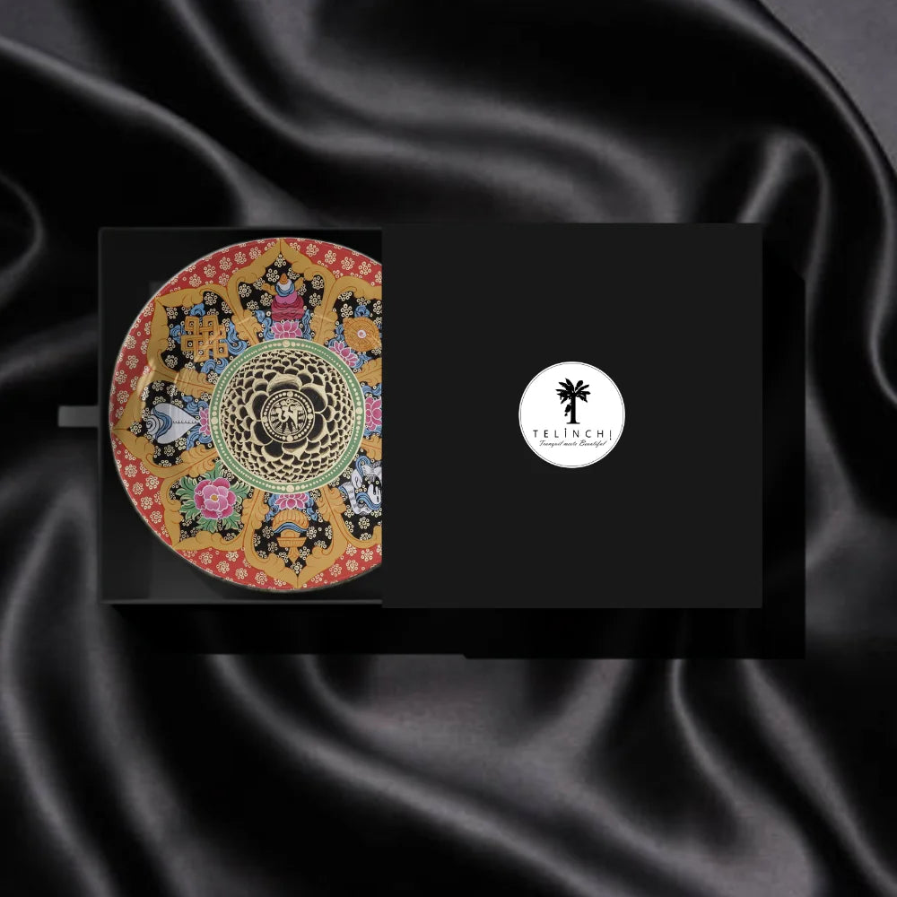 Tibetan Sacred Lotus Art Plate