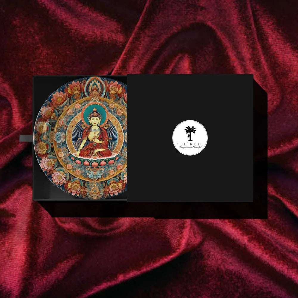 Tibetan Lotus Buddha Art Plate