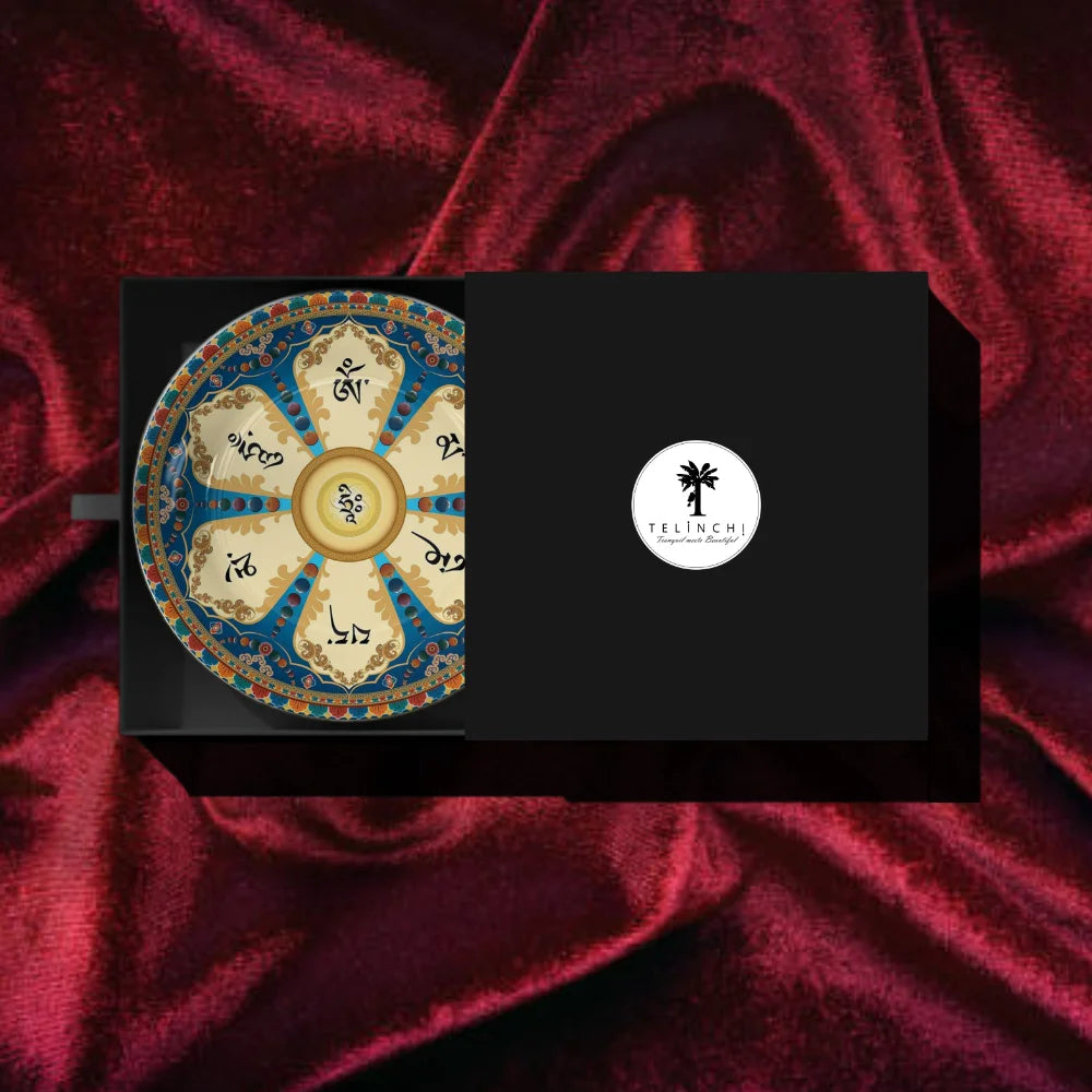 Tibetan Sacred Petal Art Plate