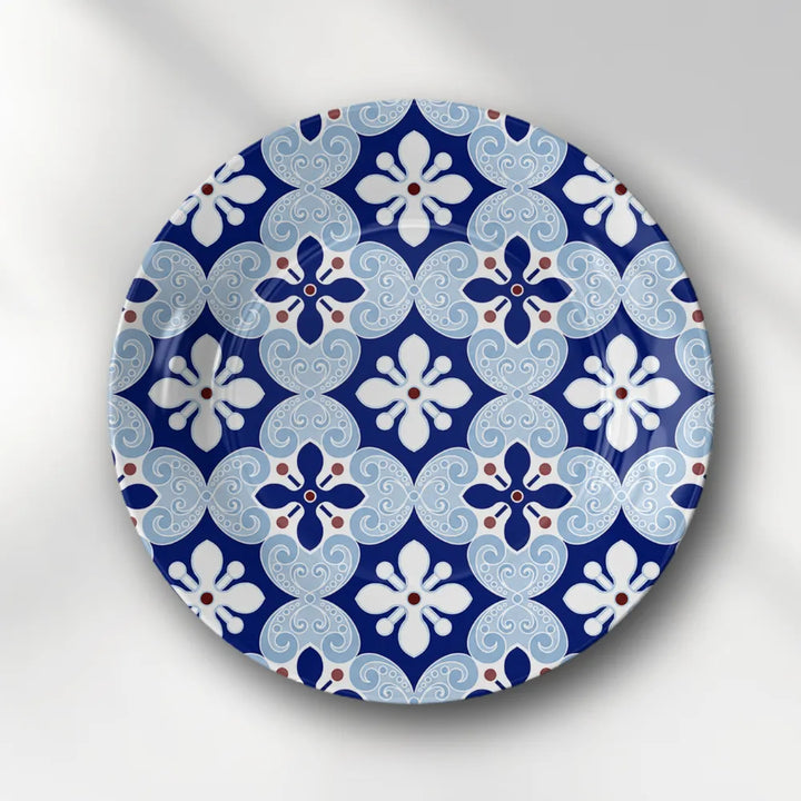 Royal Blue & White Floral Scroll Blue Pottery