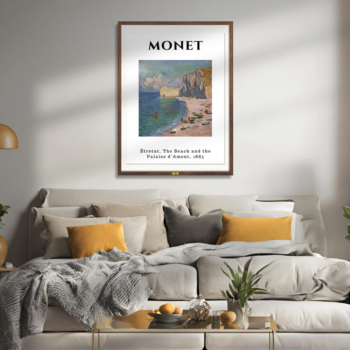 Étretat Beach, Claude Monet Painting