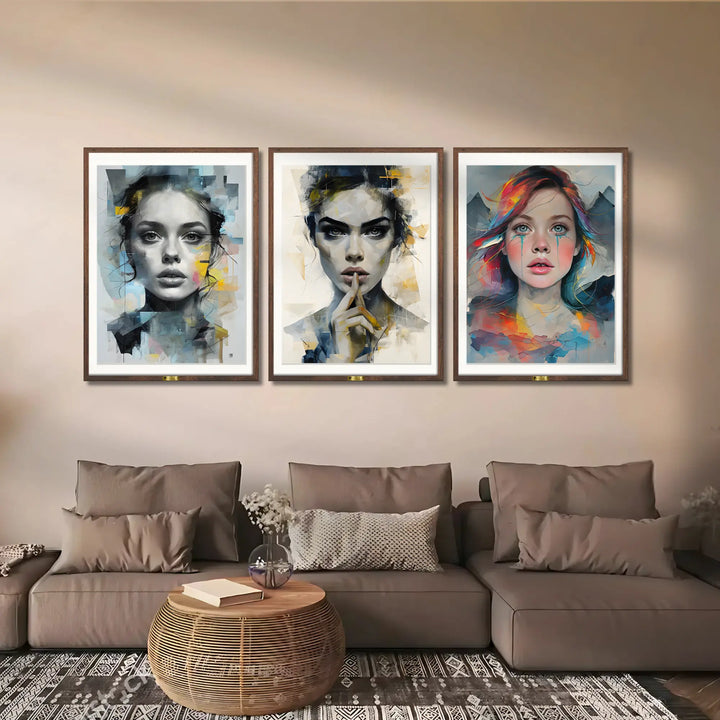 Lady Power Wall Set of 3