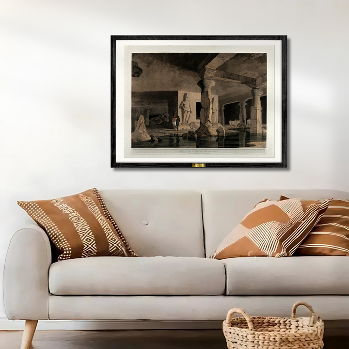 Part of the Interior of the Caves of the Elephanta by Thomas Daniell