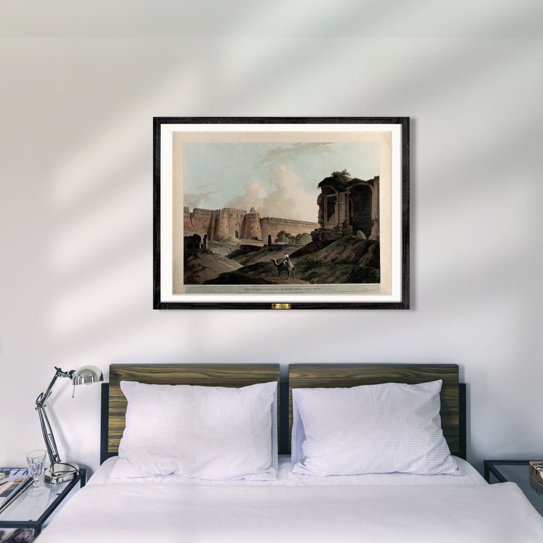 The Western Entrance of Sher Shah's Fort, Delhi by Thomas Daniell