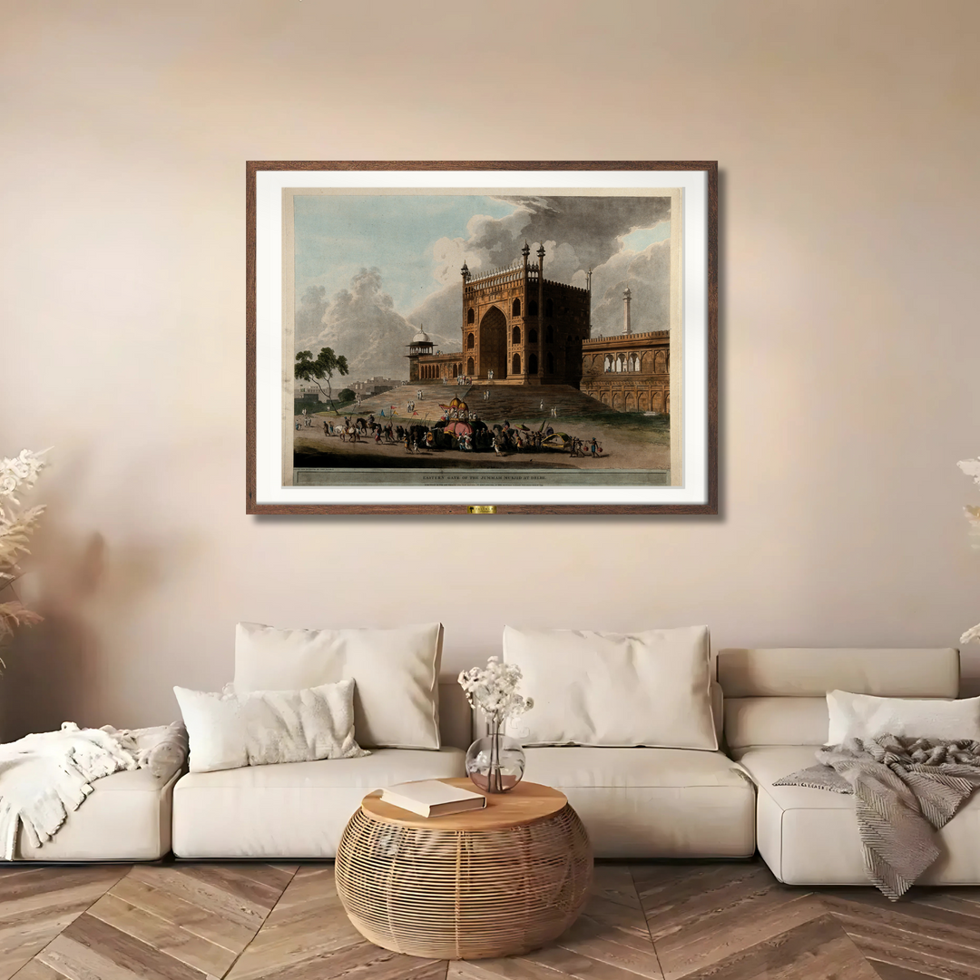 Eastern Gate of the Jummah Musjid at Delhi by Thomas Daniell