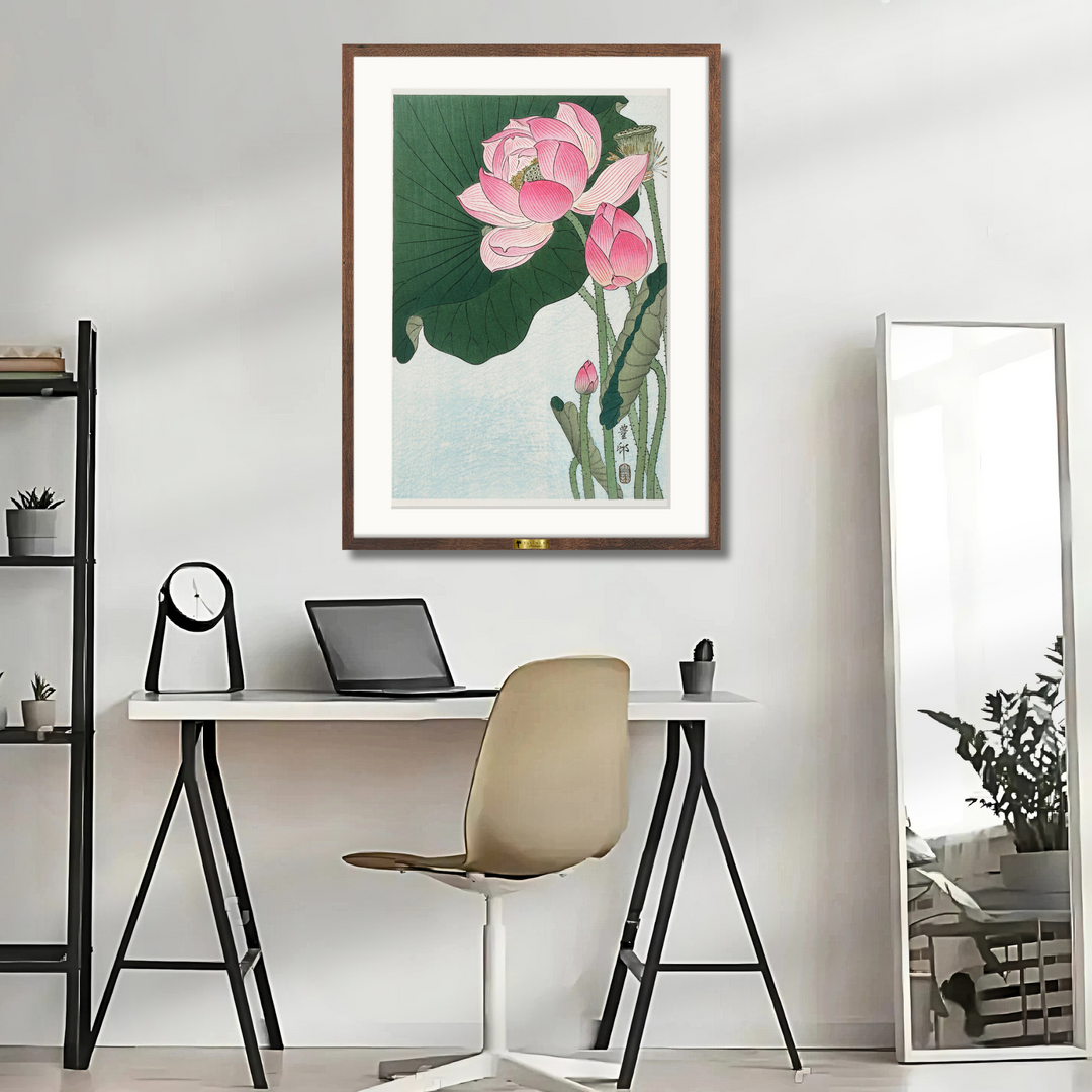 Lotus Elegance by Ohara Koson