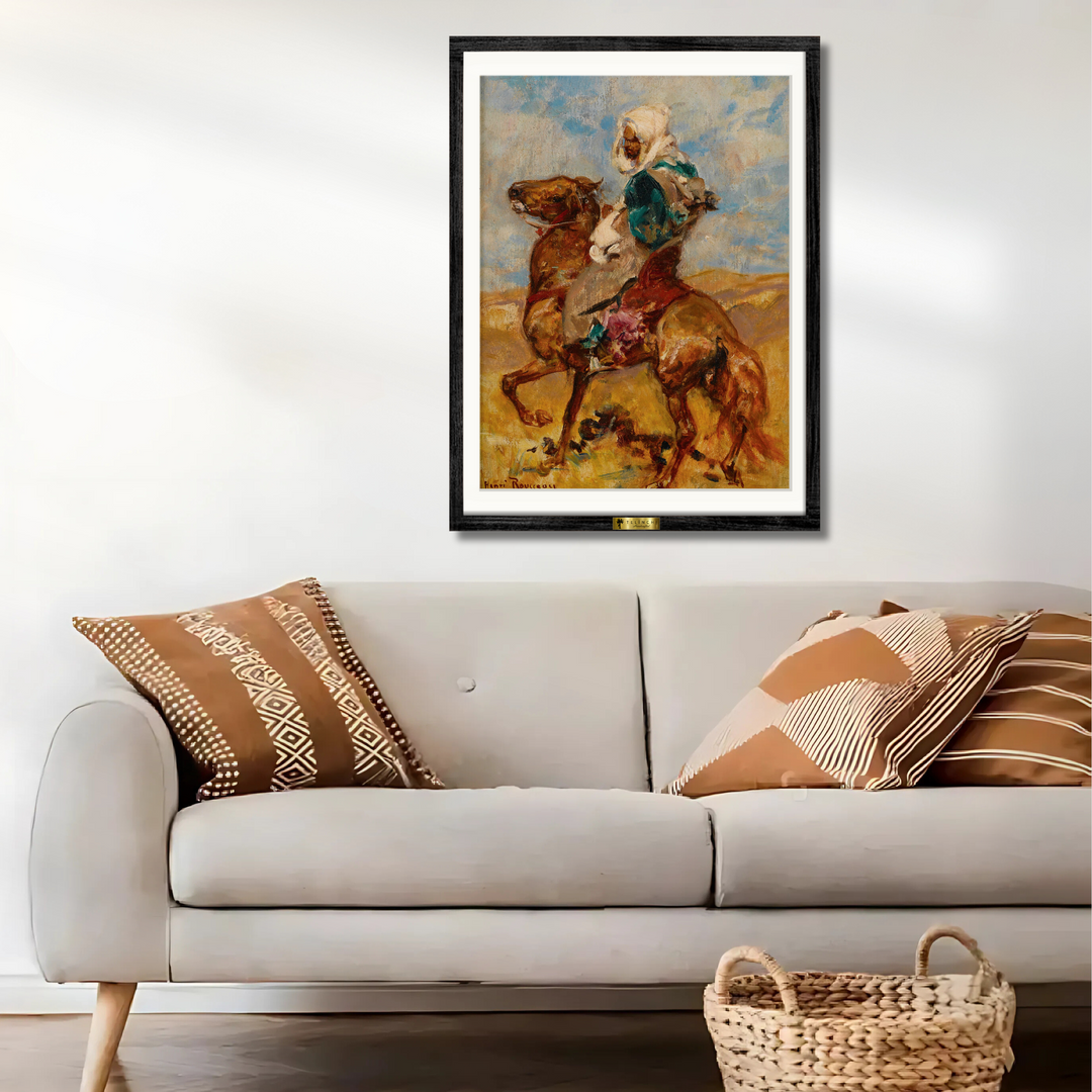 North African on Horseback by Henri Rousseau