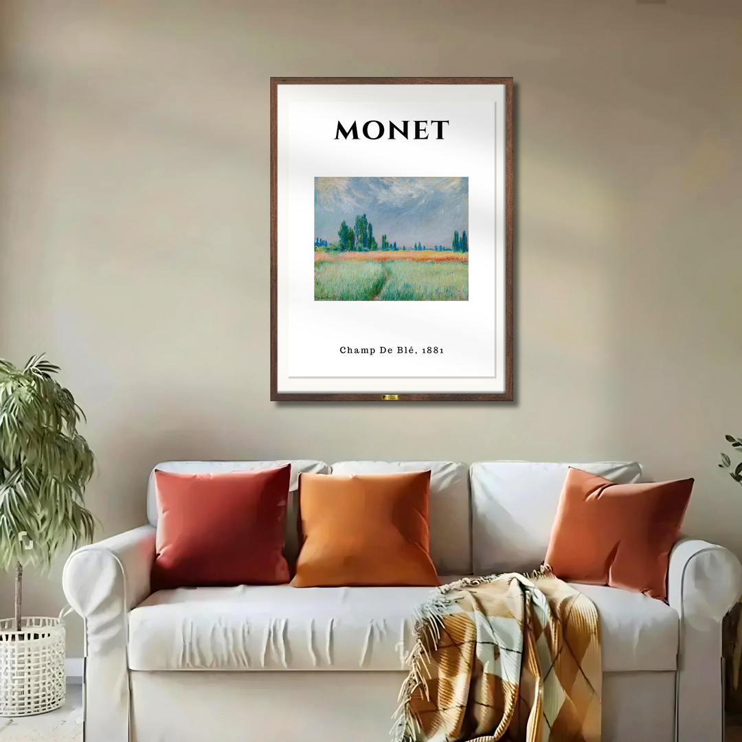 Golden Wheat Fields, Claude Monet Art Painting