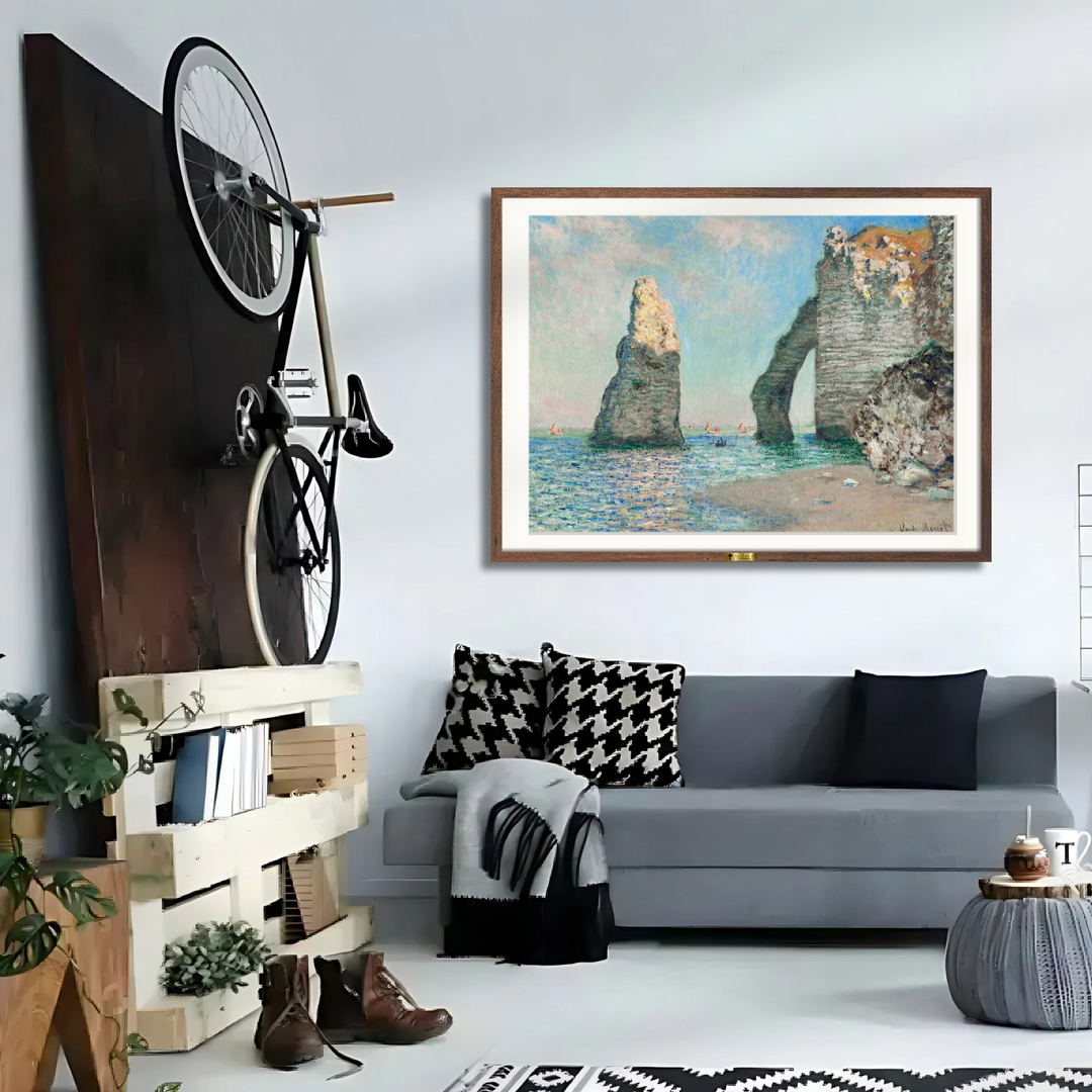 The Cliff by, Claude Monet Painting