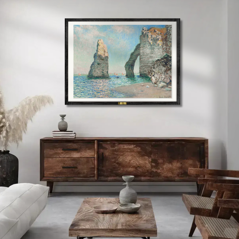 The Cliff by, Claude Monet Painting