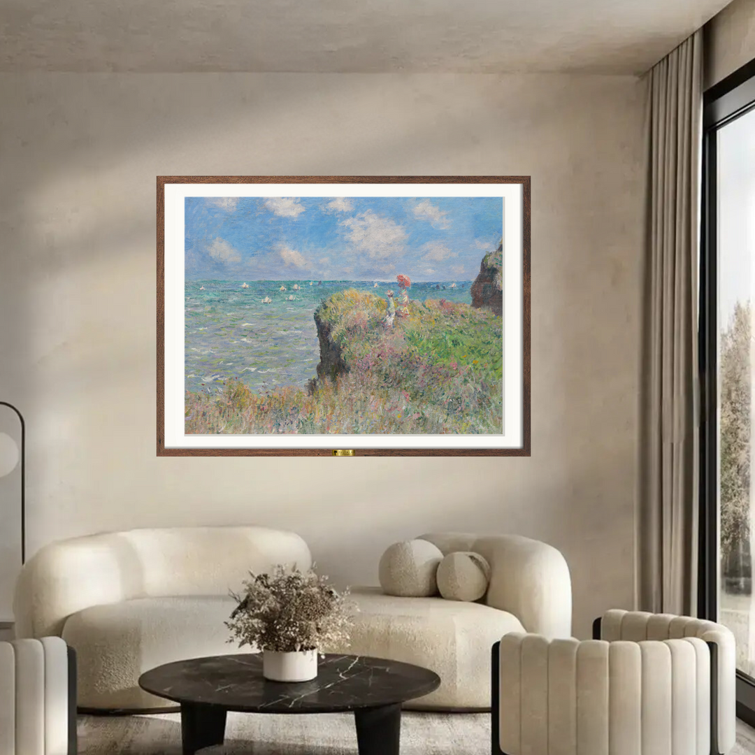 The Cliff Walk at Pourville by, Claude Monet Art Painting