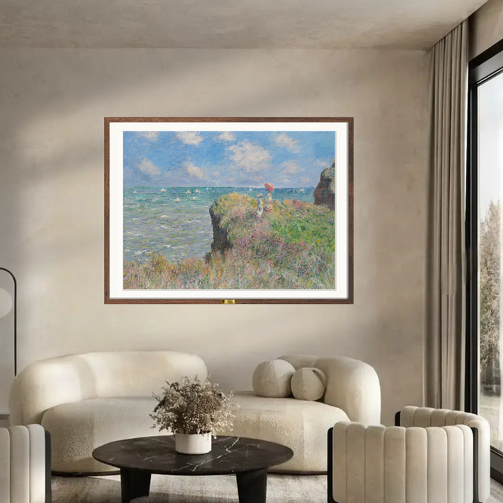 The Cliff Walk at Pourville by, Claude Monet Art Painting