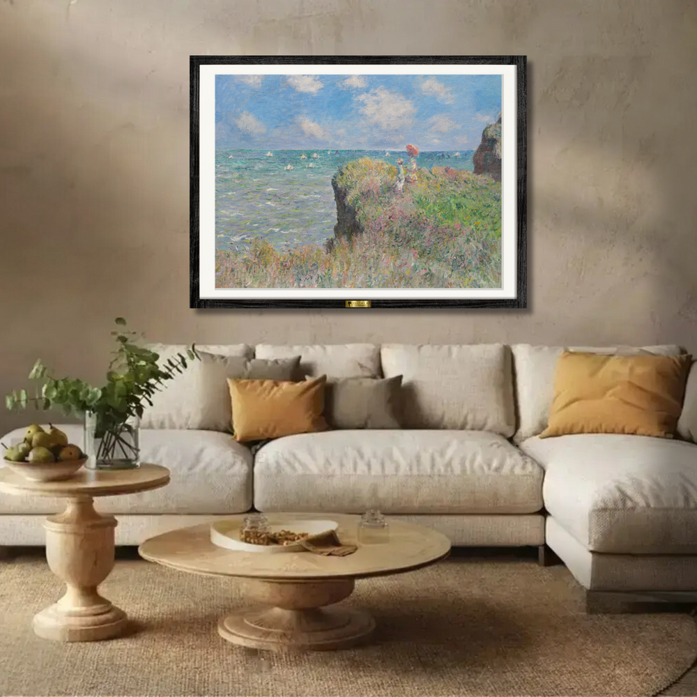The Cliff Walk at Pourville by, Claude Monet Art Painting