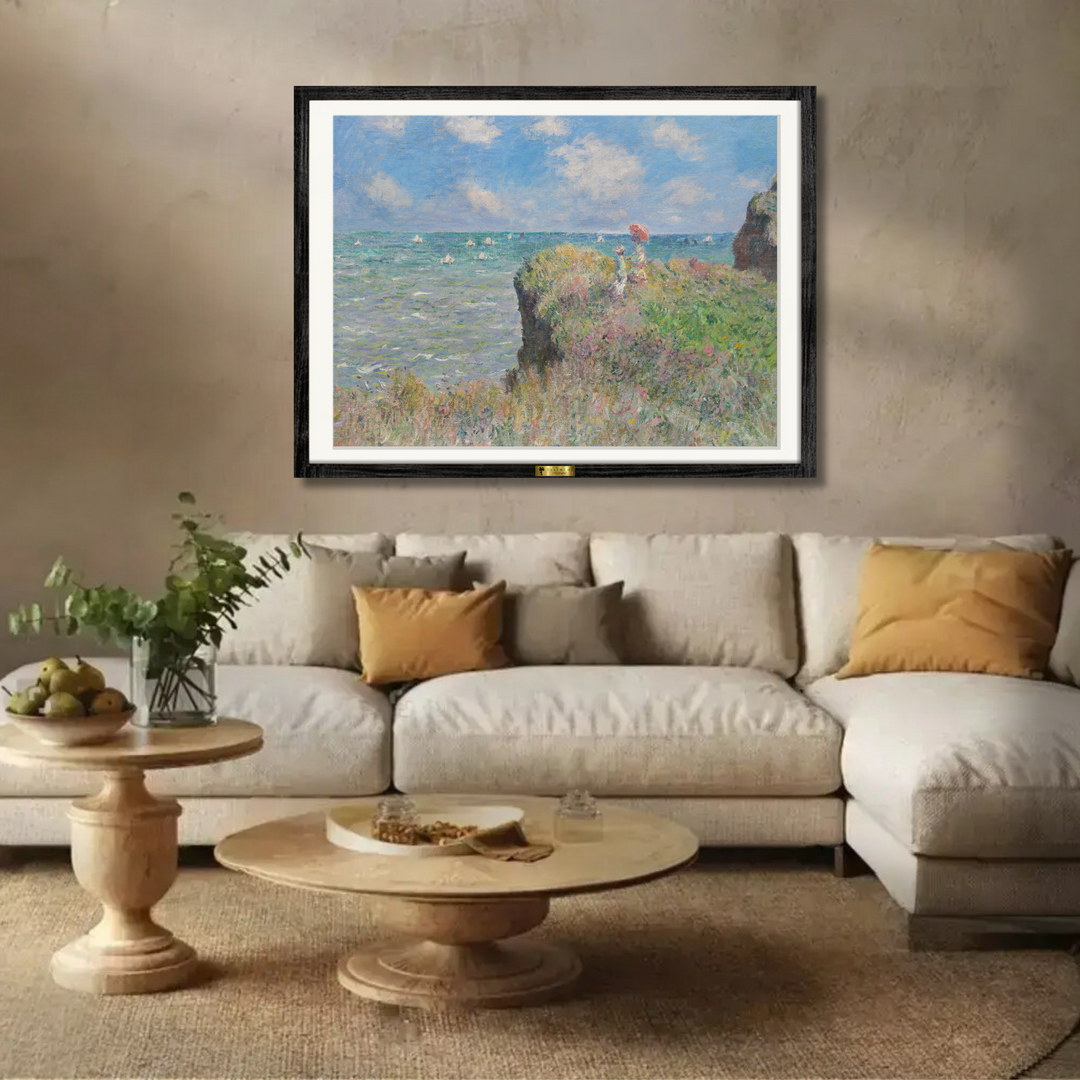 The Cliff Walk at Pourville by, Claude Monet Art Painting