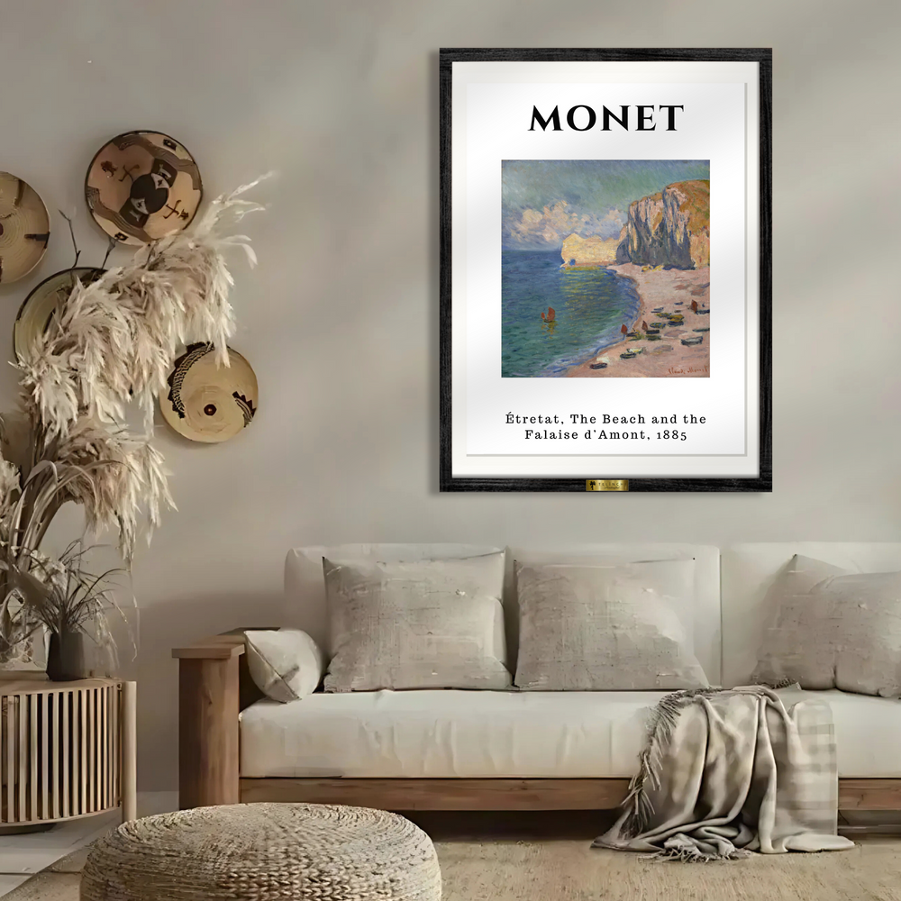 Étretat Beach, Claude Monet Painting